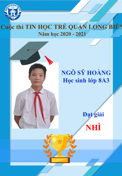 Vinh danh các em học sinh đạt giải trong cuộc thi Tin học trẻ quận Long Biên năm học 2020-2021