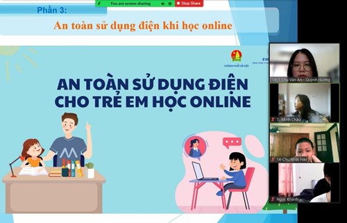 Trường THCS Chu Văn An triển khai các biện pháp an toàn sử dụng điện khi học online và chương trình  Rèn luyện Đội viên  năm học 2021-2022
