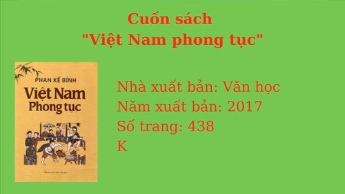 Giới thiệu sách tháng 1: Cuốn sách  Việt Nam phong tục 