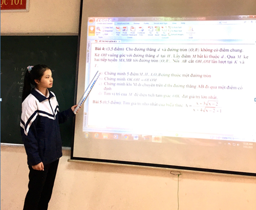 Học sinh Nguyễn Hương Ly - lớp 9A3