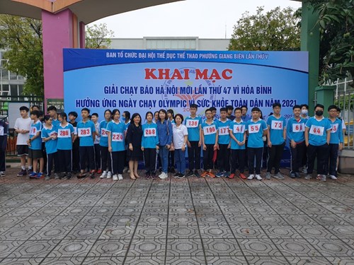 Trường THCS Đô Thị Việt Hưng tham gia giải chạy báo Hà Nội Mới lần thứ 47 Vì hòa bình và hưởng ứng Ngày chạy Oympic vì sức khỏe toàn dân năm 2021 do phường Giang Biên tổ chức.