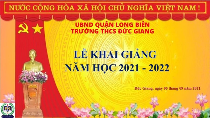 Trường THCS Đức Giang tổ chức lễ khai giảng năm học mới 2021 - 2022