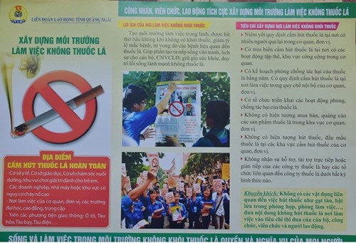 Bài tuyên truyền phòng chống tác hại thuốc lá xây dựng trường học ”không khói thuốc”