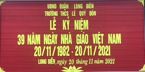 Lễ kỷ niệm 39 năm ngày Nhà giáo Việt Nam 20/11