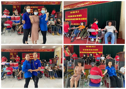 Trường THCS Lê Quý Đôn tham gia ngày hội hiến máu phường Phúc Lợi