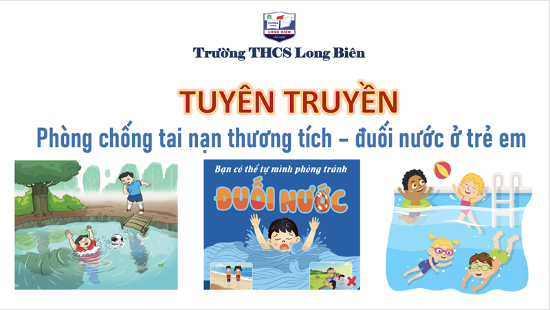 Trường THCS Long Biên tổ chức tuyên truyền phòng chống tai nạn thương tích - đuối nước ở trẻ em