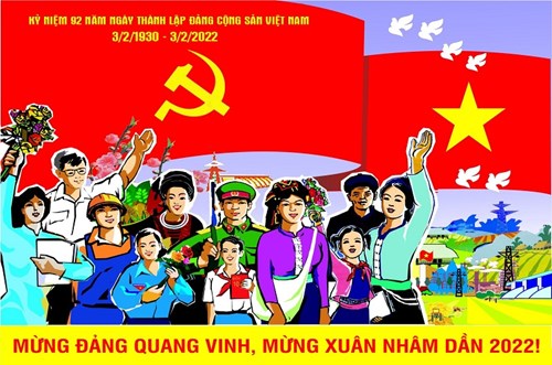 Kỉ niệm 92 năm Ngày thành lập Đảng Cộng Sản Việt Nam Mừng xuân năm mới 2022