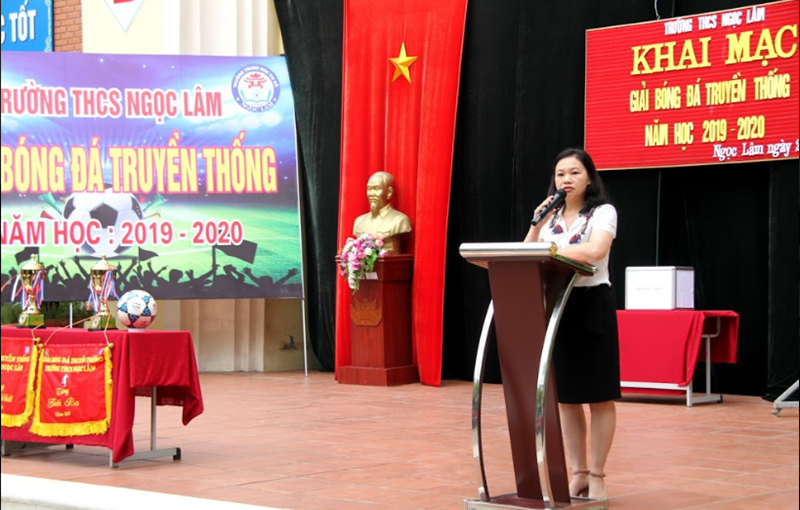 Khai mạc giải bóng đá truyền thống năm học 2019- 2020 của trường THCS Ngọc Lâm – Quận Long Biên 