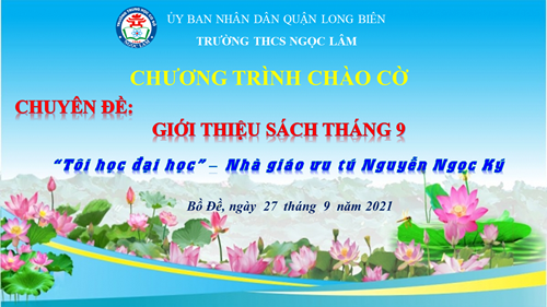 Giới thiệu sách tháng 09/2021 -  Tôi đi học  - Nhà giáo ưu tú Nguyễn Ngọc Ký