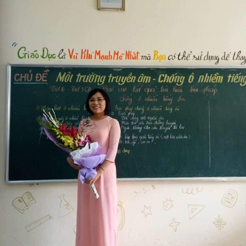 Cô giáo Nguyễn Thị Mai - Chủ tịch Công đoàn nhà trường - Tấm gương  Giỏi việc trường - Đảm việc nhà 