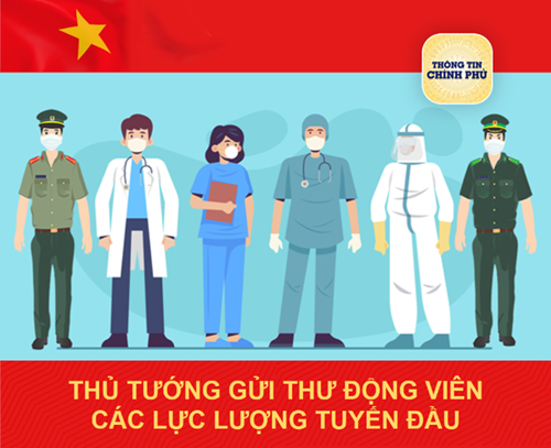 Thư của Thủ tướng Chính phủ Phạm Minh Chính gửi động viên các lực lượng tuyến đầu phòng, chống dịch COVID-19