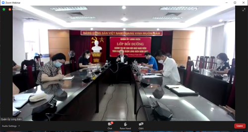 CB, GV trường THCS Ngọc Lâm tham gia lớp bồi dưỡng chính trị hè năm 2021 của Ban Tuyên giáo quận Long Biên 
