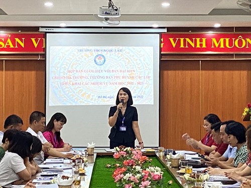 Trường THCS Ngọc Lâm tổ chức họp giữa ban đại diện CMHS nhà trường với đại diện CMHS các lớp năm học 2022-2023