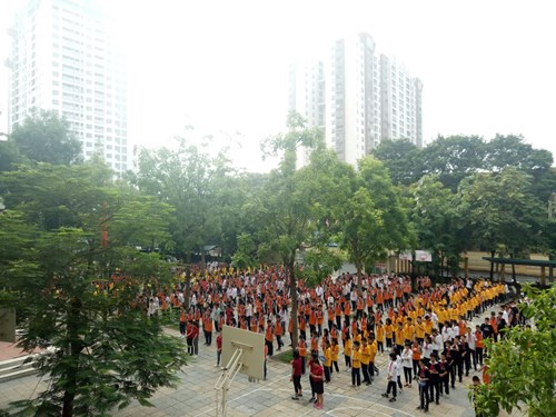 Trường THCS Ngọc Lâm hưởng ứng giải chạy Báo Hà Nội mới lần thứ 46 - Vì hòa bình năm 2019