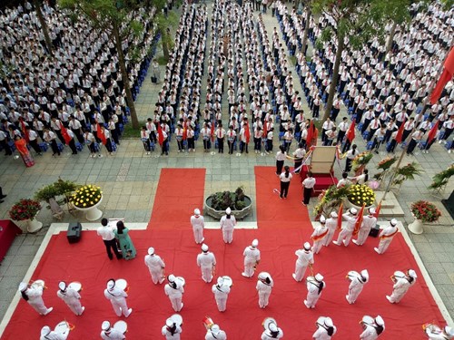 Thcs ngọc lâm tổ chức lễ khai giảng năm học 2019 – 2020 và đón cờ thi đua xuất sắc của ubnd tp hà nội