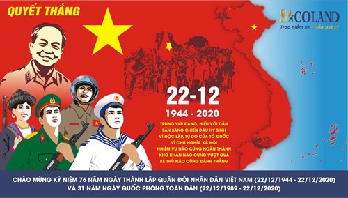 Kỷ niệm 76 năm ngày thành lập quân đội nhân dân việt nam (22/12/1944 - 22/12/2020) và 31 năm ngày hội quốc phòng toàn dân (22/12/1989 - 22/12/2020)