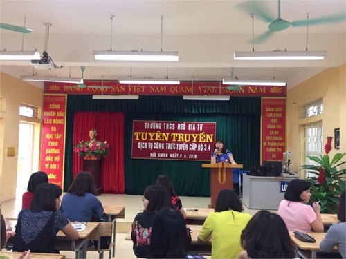 Trường THCS Ngô Gia Tự tổ chức tuyên truyền dịch vụ công cấp độ 3, 4