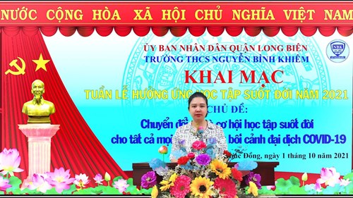 Trường THCS Nguyễn Bỉnh Khiêm phát động Tuần lễ hưởng ứng học tập suốt đời năm 2021