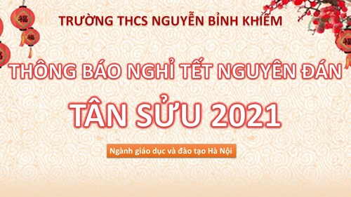 Thông báo nghỉ Tết Nguyên đán Tân Sửu 2021
