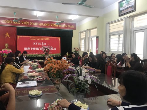 Trường THCS Phúc Đồng tổ chức kỉ niệm ngày Phụ nữ Việt Nam 20-10