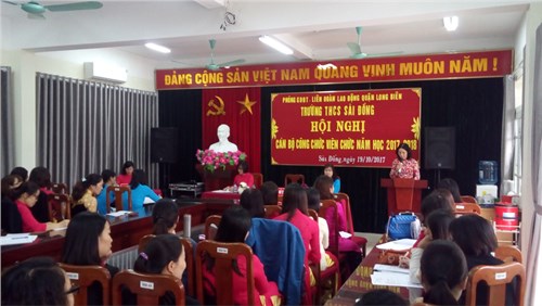  Hội nghị CBCC-VC Trường THCS Sài Đồng năm học 2017-2018