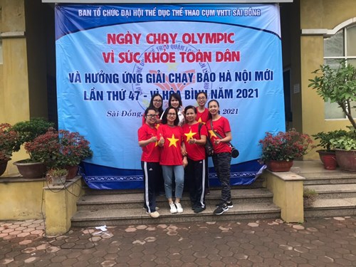 Giáo viên, nhân viên trường THCS Sài Đồng tham gia “ Ngày chạy Olympic vì sức khỏe toàn dân” và hưởng ứng giải chạy báo Hà Nội mới lần thứ 47 –  Vì hòa bình năm 2021