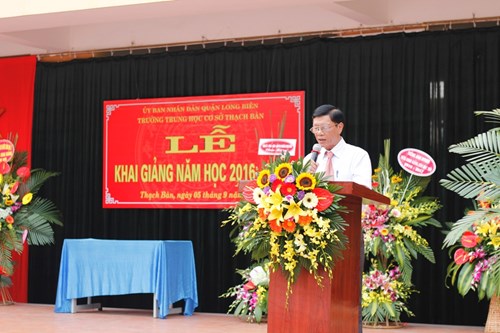 Trường THCS Thạch Bàn tổ chức lễ khai giảng năm học 2016-2017
