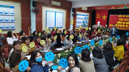Buổi tập huấn chuyên đề  Trường học Hạnh phúc  đầy ý nghĩa tại Trường THCS Thượng Thanh.