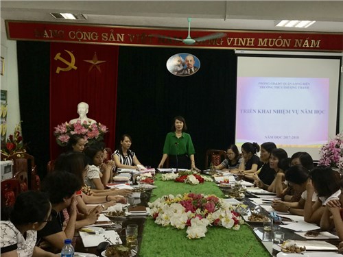 Trường THCS Thượng Thanh triển khai nhiệm vụ năm học 2017-2018