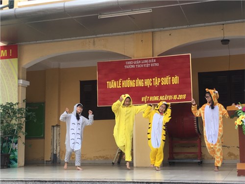 Trường THCS Việt Hưng  tổ chức Lễ khai mạc “Tuần lễ hưởng ứng học tập suốt đời” năm 2018