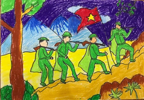 Vẽ tranh chào mừng kỉ niệm 45 năm ngày giải phóng miền Nam, thống nhất đất nước (30/4/1975 – 30/4/2020)