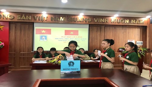 Trường Tiểu học Đoàn Khuê tổ chức thành công Đại hội liên đội nhiệm kì 2022 - 2023