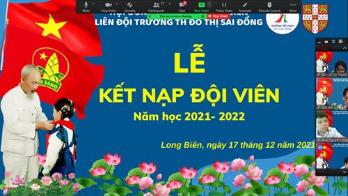Lễ kết nạp Đội viên Đội Thiếu niên tiền phong Hồ Chí Minh năm học 2021-2022 của Liên đội Tiểu học Đô thị Sài Đồng