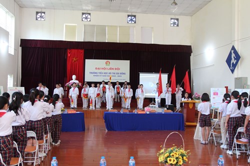 Liên đội trường Tiểu học Đô thị Sài Đồng tổ chức thành công Đại hội Liên đội - Nhiệm kỳ năm học 2022- 2023