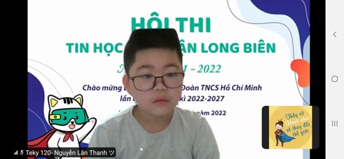 Sôi động Hội thi Tin học trẻ quận Long Biên năm 2022