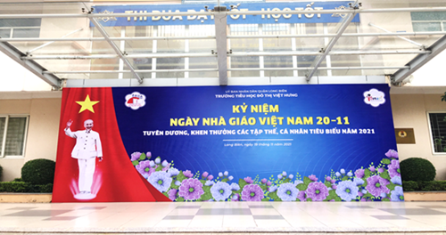 Khung cảnh trường, lớp chào mừng ngày nhà giáo Việt Nam trong bối cảnh dịch covid-19 diễn biến phức tạp trên địa bàn thành phố Hà Nội