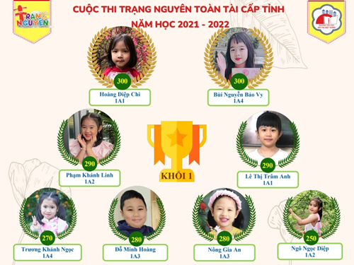 Học sinh tích cực tham gia sân chơi trí tuệ Trạng nguyên toàn tài, Trạng nguyên Tiếng Việt cấp Thành phố năm học 2021 - 2022