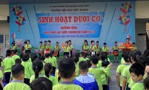 Trường TH Đức Giang hưởng ứng  Ngày pháp luật nước Cộng hòa XHCN Việt Nam   năm 2022.