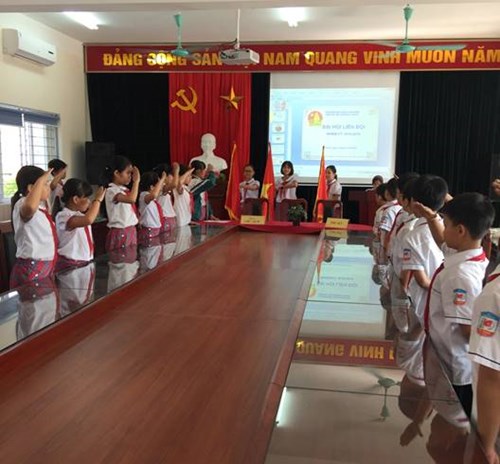 Tiểu học đức giang tổ chức thành công đại hội liên đội  năm học: 2018 - 2019