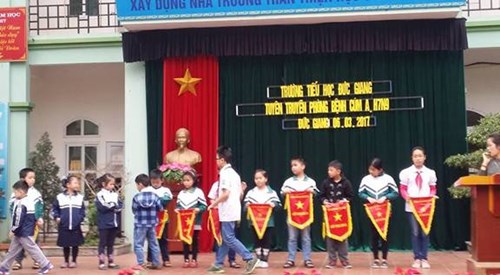 Lễ chào cờ tuần 26 của trường Tiểu học Đức Giang