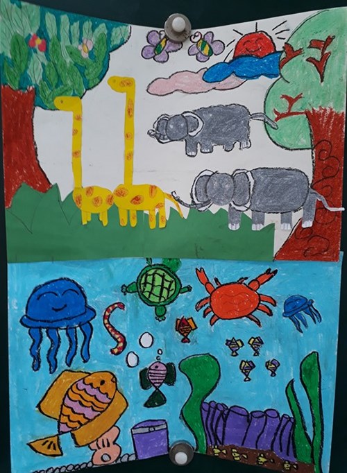Những tác phẩm nghệ thuật của học sinh trường tiểu học Đức Giang - Tháng 9, 10 năm học 2017 - 2018