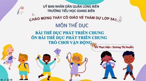 Tiết Hội giảng của đ/c Dương Thị Huyền - Môn GDTC.