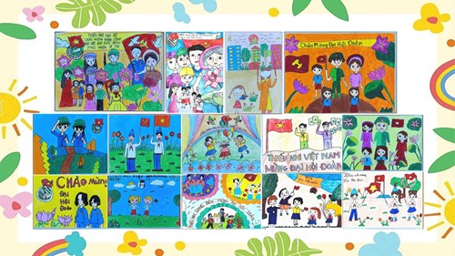 Trường Tiểu học Giang Biên tổ chức cuộc thi vẽ tranh với chủ đề : Thiếu nhi thủ đô chào mừng thành công Đại hội Đại biểu Đoàn TNCS Hồ Chí Minh lần thứ 16, nhiệm kỳ 2022 - 2027 