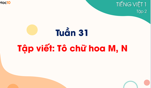 Tiếng Việt 1 - Tuần 31 - Tập viết: Tô chữ hoa M, N