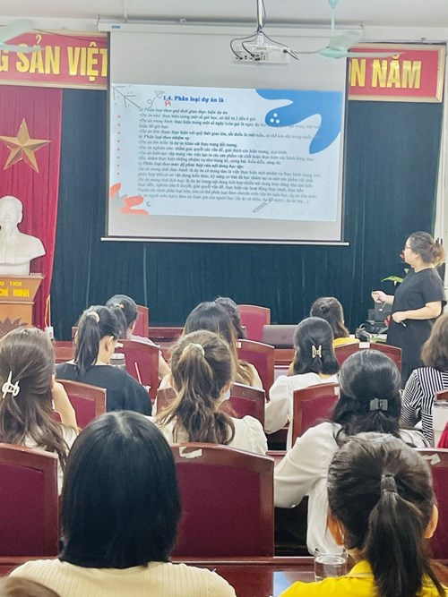 Phương pháp dạy học theo  DỰ ÁN” - Buổi chuyên đề báo cáo phương pháp dạy học đổi mới tại Trường Tiểu học Giang Biên.