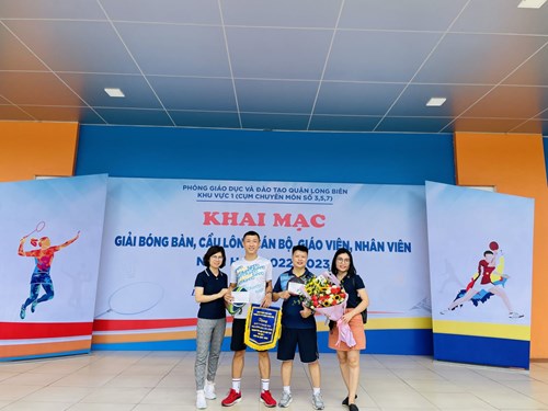 Trường Tiểu học Gia Quất tham gia giải Bóng bàn, Cầu lông của CB GVNV Ngành GD & ĐT quận Long Biên năm học 2022-2023