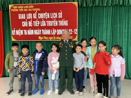 Trường Tiểu học Gia Thượng tổ chức các hoạt động kỉ niệm 76 năm ngày thành lập Quân đội nhân nhân Việt Nam 22-12