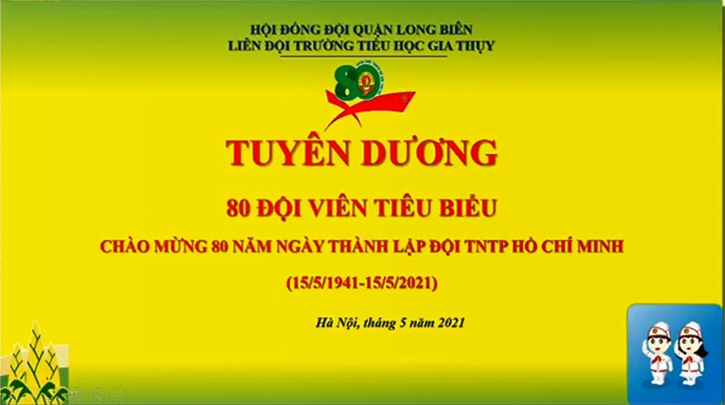 Tuyên dương 80 Đội viên tiêu biểu chào mừng 80 năm thành lập Đội TNTP HCM