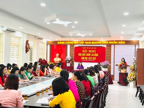 Trường Tiểu học Long Biên tổ chức Hội nghị cán bộ, viên chức, người lao động năm học 2022-2023