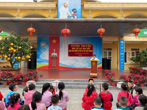 Trường Tiểu học Long Biên quyết tâm bảo vệ sức khỏe học sinh trước dịch viêm phổi cấp do chủng virus Corona